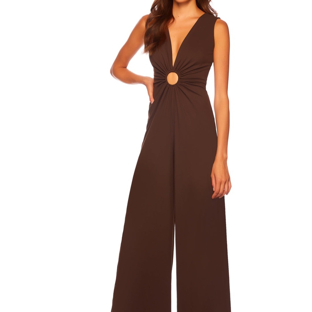 Susana Monaco Circle V-Neck Jumpsuit